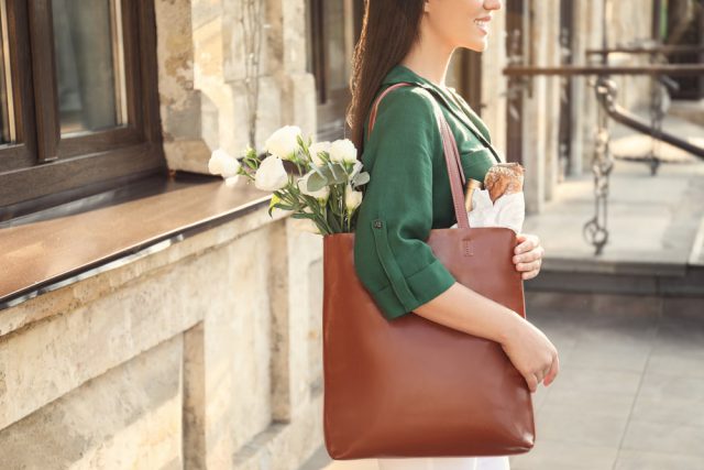 skórzana torebka shopper